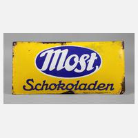 Emailleschild Most-Schokolade111