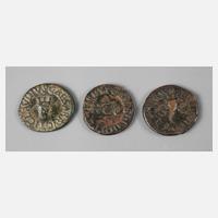 Drei römische Quadrans111