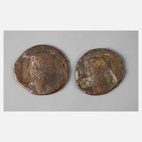 Römische Münzen mit Gegenstempel111