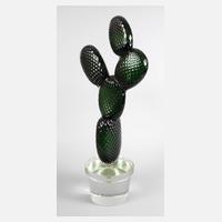 Murano große Glasskulptur Kaktus111