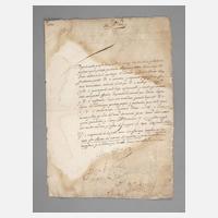 Brief des spanischen Staatsmannes de Fuentes111