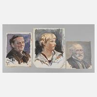 Walter Artus, drei Portraitstudien111