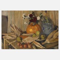 Marlier, Herbststillleben mit Kürbis und Maiskolben111