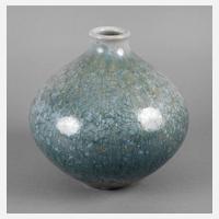 Wendelin Stahl Vase Kristallglasur111