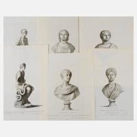 Sammlung mit Darstellungen von Portraitbüsten111